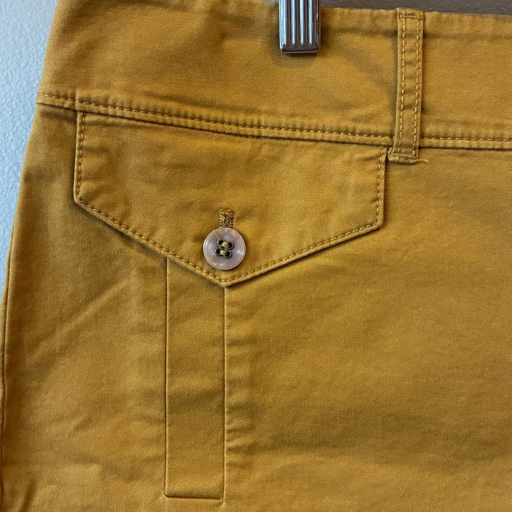 New York & Company East Village Mustard Shorts, 14 - Picture 2 of 6